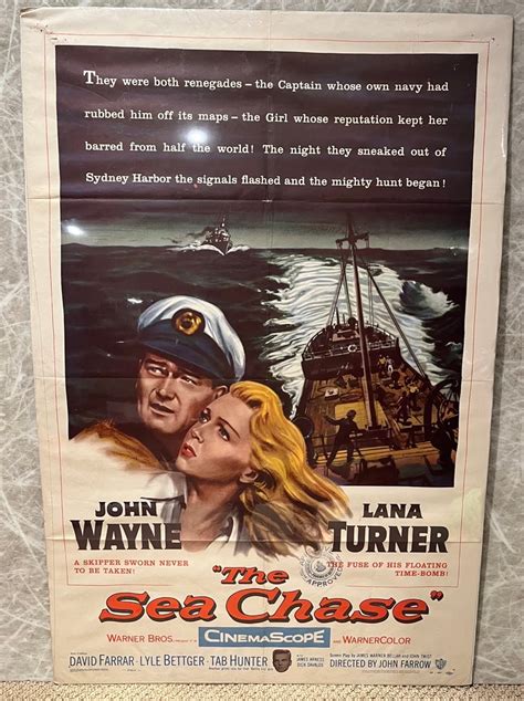 The Sea Chase Original Movie Poster 1955 Free Shipping - Etsy