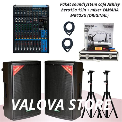 Jual Paket 10 Soundsystem Cafe Ashley Hero15a 15in Mixer YAMAHA