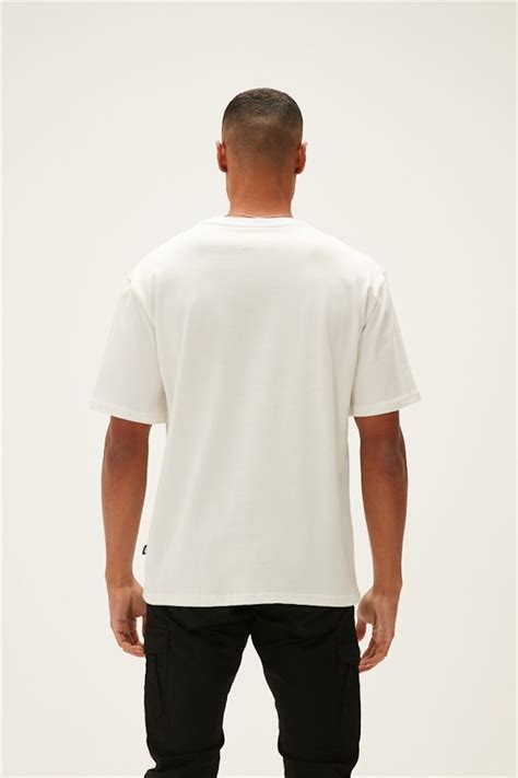 Naked T Shirt Off White Beyaz Oversize Basic Erkek Tişört BAD BEAR