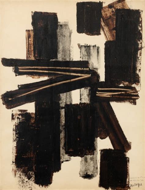 Soulages Brou De Noix Sur Papier 64 X 49 5 Cm 1950 Sothebys Barnie S