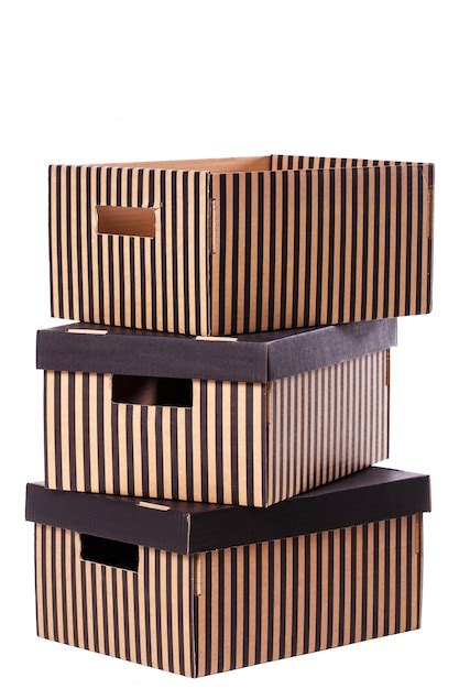 photo striped boxes pile pile
