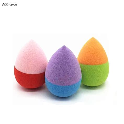 Addfavor 3pcs Waterdrop Dual Color Powder Puff Latex Make Up Sponge Maquiagem Smooth Powder Puff