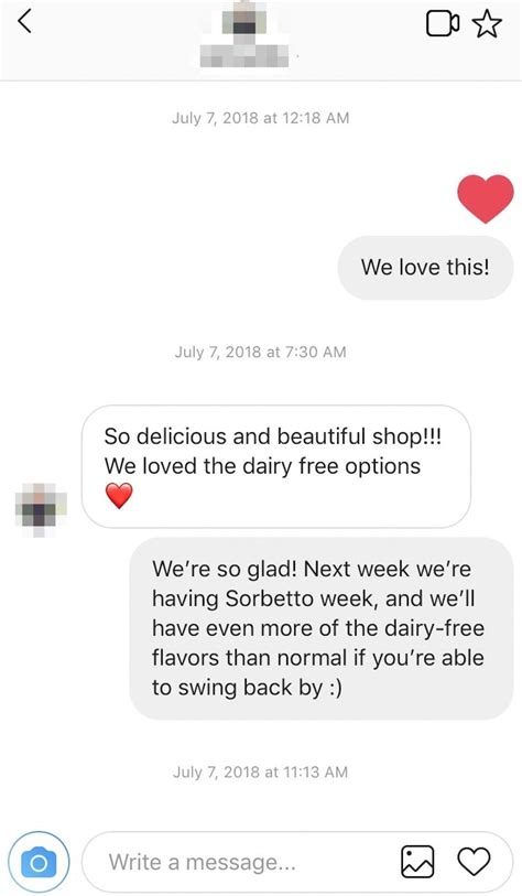 Instagram Direct Message Template