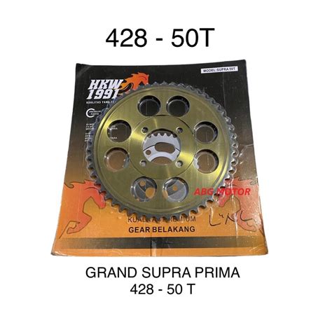 Jual GEAR GIR GIGI TARIK BELAKANG GRAND SUPRA PRIMA 428 50T 50 T