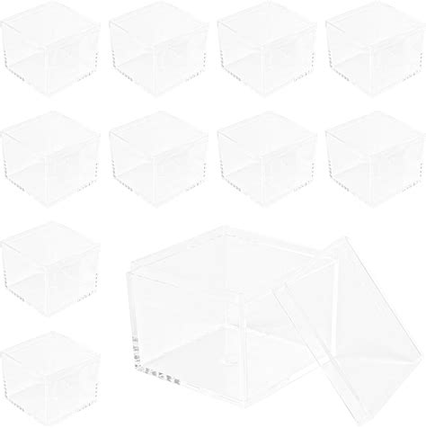 Amazon Framendino Pack Clear Acrylic Cube Boxes Small Square