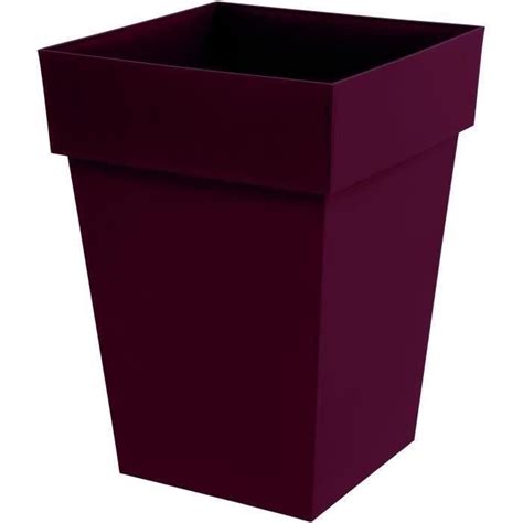 EDA Pot de Fleur Carré Mi Haut TOSCANE Volume 51 L 39 x 39 x H 53