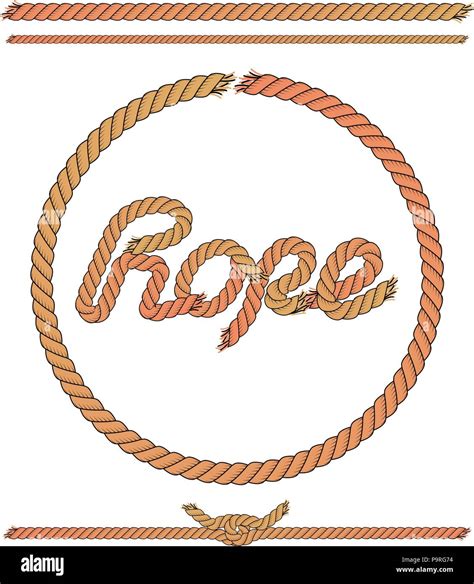 Circle Rope Frame Vector Illustration Stock Vector Image Art Alamy