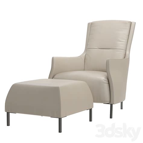 Ligne Roset Riga Armchair High Back Arm Chair D Model