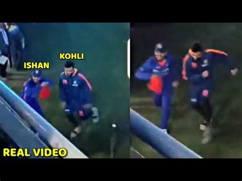 Viral Video Virat Kohli Ishan Kishan Entertain Eden Crowd With