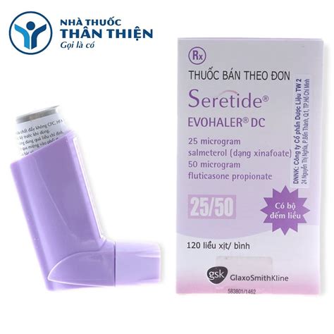 Thuốc xịt trị hen phế quản COPD Seretide Evohaler DC 25 50 lọ 120 liều