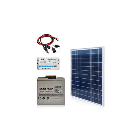 Zestaw solarny off grid PANEL SŁONECZNY 50W AKUMULATOR ŻELOWY 12V 26AH