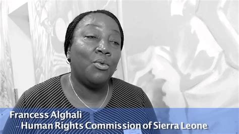 Francess Alghali Human Rights Commission Of Sierra Leone YouTube