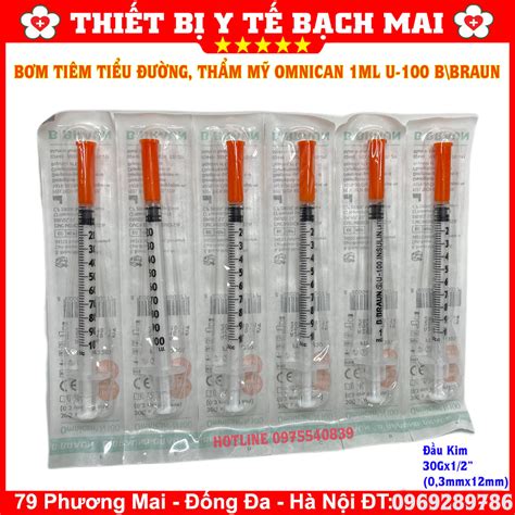 Bơm Tiêm Tiểu Đường Insulin Omnican BBraun 1ml U100 Sản Xuất Hàn Quốc