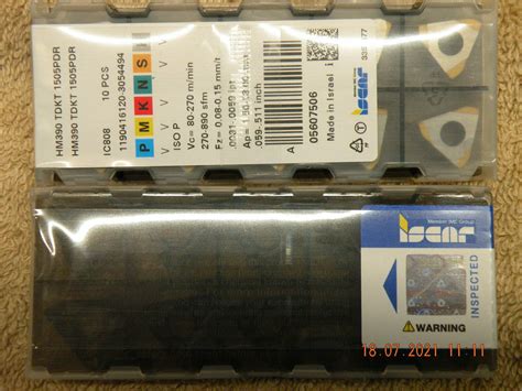 X Iscar Hm Tdkt Pdr Ic Carbide Inserts New Jurassic Tools