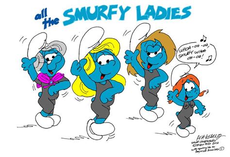 The Smurf Ladies Grandma Smurfette Vexy {from Movie} And Sassette