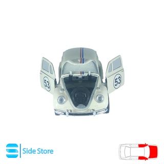 Carrinho Volkswagen Fusca Herbie 53 Miniatura De Ferro Escala 1 32