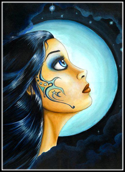 Blue Moon Goddess By Elaina Wagner Artwanted Moon Goddess