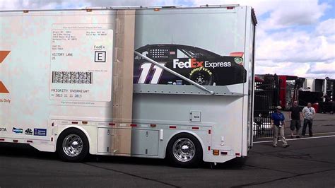 Denny Hamlins Hauler Has Left The Track At Pocono Youtube