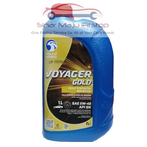 Adnoc Voyager Gold W Api Sn Fully Synthetic Pelumas Oli Mesin