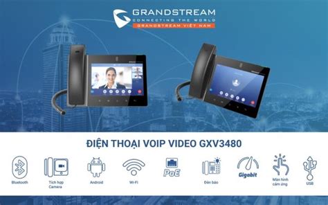 Điện Thoại IP Video Call Grandstream GXV3480 Thuần Lê Technology