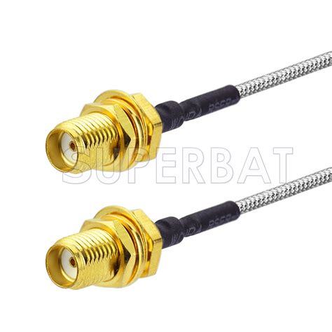 Sma Female Bulkhead To Sma Female Bulkhead Cable Using Rg405 Coax