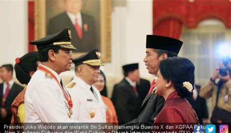 Presiden Jokowi Lantik Sultan Hb X Dan Paku Alam X