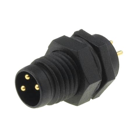 Male Connector For Panel 3pinos M8