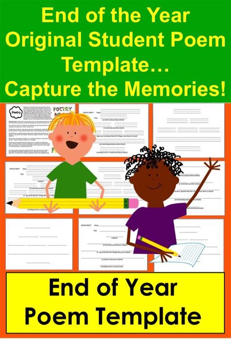 End Of The Year Poem Template Poetry Writing Easy Poem Template