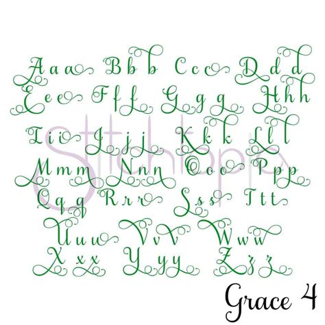 Grace Embroidery Font Bundle 1 6 1 15 2 25 3 4 Stitchtopia