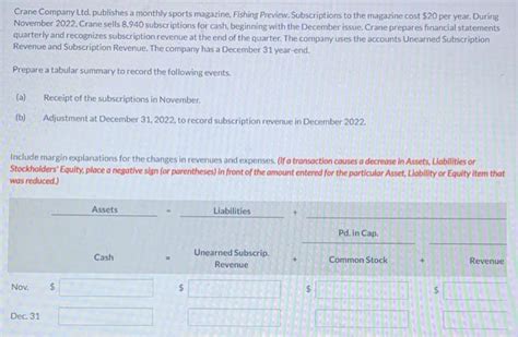 Solved Crane Company Ltd Publishes A Monthly Sports Chegg