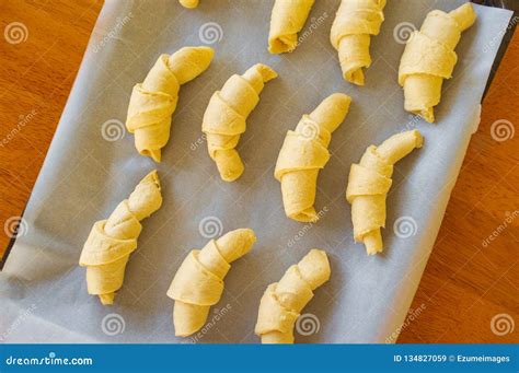 Raw Croissant Roll Dough Stock Image Image Of Baking 134827059