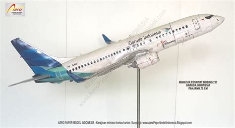 Miniatur Pesawat BOEING 737 GARUDA INDONESIA Dari KERTAS KARTON