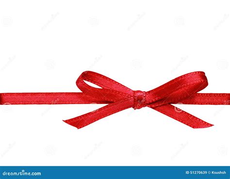 Red Silk Ribbon Bow Stock Image Image Of Tape Decoration