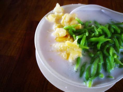 Postre De La Tradici N De Malasia Que Llam Cendol Foto De Archivo