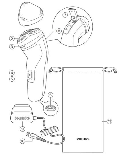 Philips S131x Norelco Tripleheader Shaver User Manual