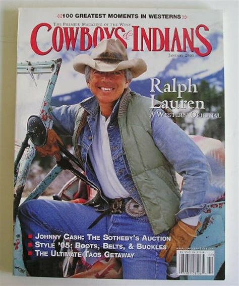 Cowboys And Indians Magazine Ralph Lauren With Steve Mcqueens Cowboy Hat