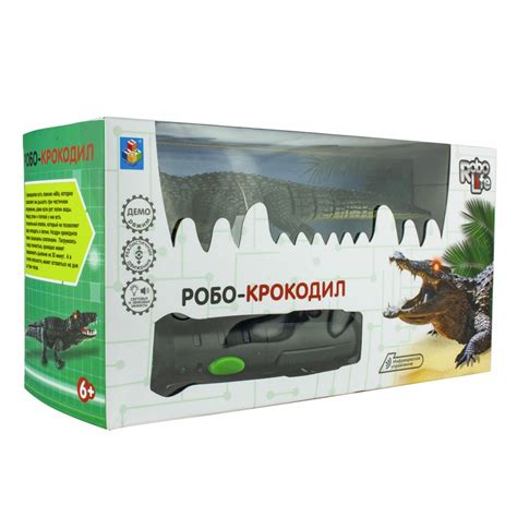 Интерактивная игрушка 1Toy Робо-Крокодил, на ИК пульт управлении (звук ...