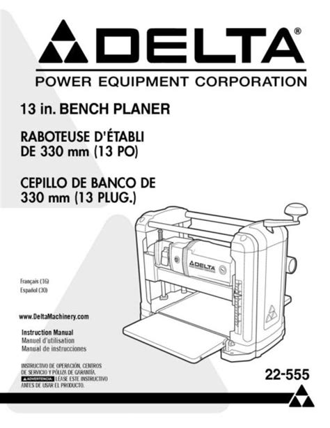 Delta Planer Owners Instruction Manual Ebay