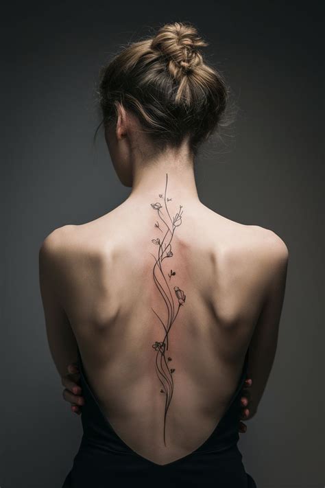 Simple And Elegant Spine Tattoos For Women Unique Designs To Inspire