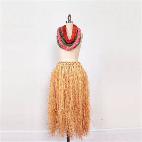 Reserved 1940s Hula Costume Grass Skirt And Leis Wwii Etsy Australia Grass Skirt