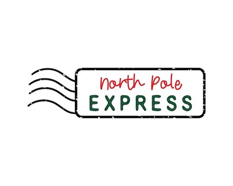 Premium Vector North Pole Express Grunge Rubber Stamp Design With