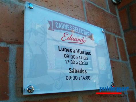 Placa Metacrilato Carnicer A Eduardo Publicmar S L