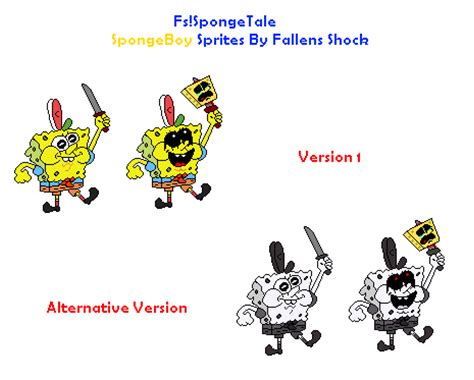 Fsspongetale Spongeboy Sprites By Fallenshome44 On Deviantart