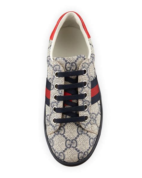 Gucci Canvas New Ace Gg Tennis Shoe For Men Lyst