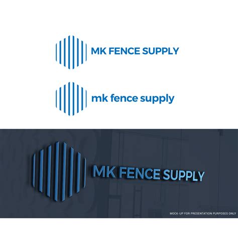 Elegant Playful Fence Logo Design For Mk Fence Supply By Kimcam Design 23675025