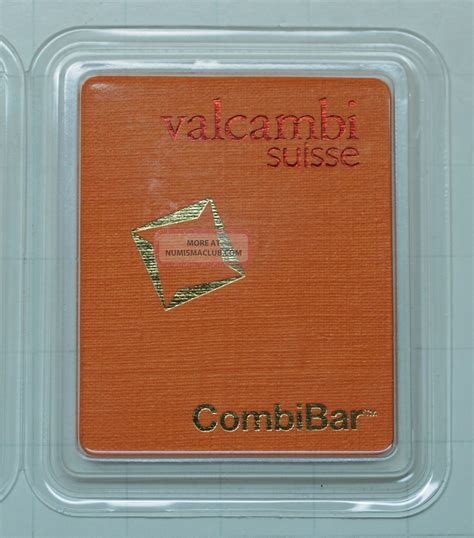 50x 1 Gram Fine Gold Valcambi Combibar Suisse 9999