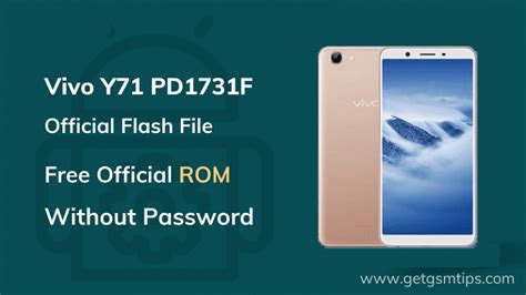 Vivo Y71 PD1731F Firmware Flash File Stock ROM