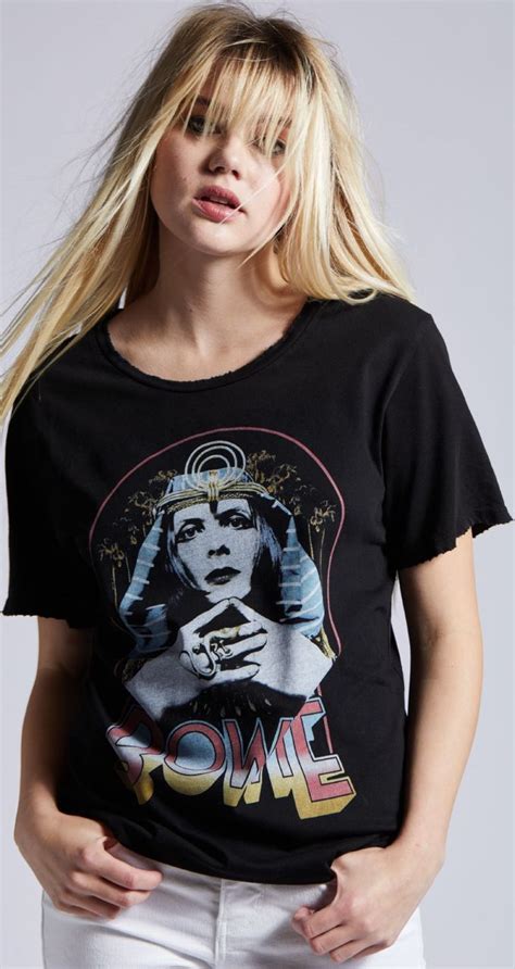 This Women S Vintage Fashion David Bowie T Shirt By Recycled Karma