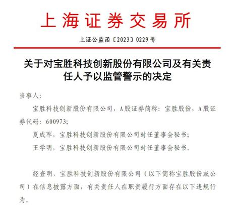 V观财报｜宝胜股份及时任董秘被监管警示：重大诉讼披露不及时等 泰国 新闻 华人头条