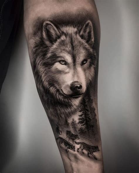 Https T Me Ivankovsh Tatuagem Lobo Realismo Lobo E Lua Tatuagem